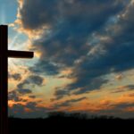 cross at sunset
